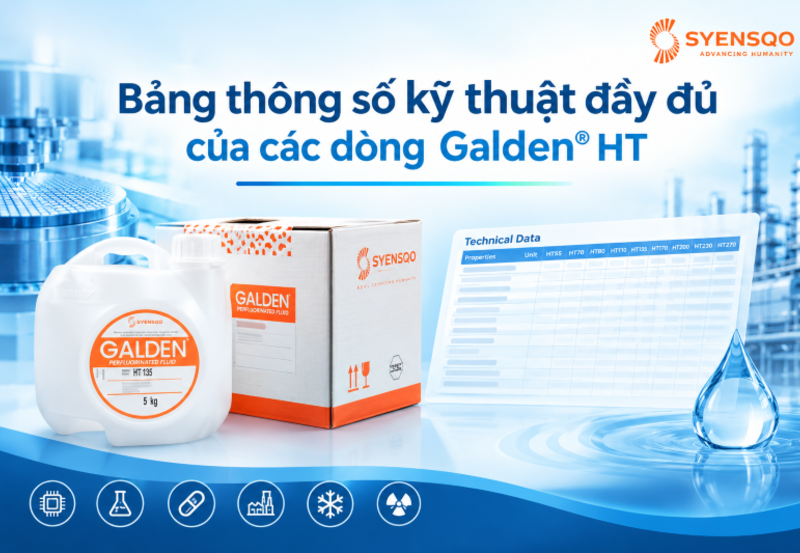 Bảng thông số kỹ thuật đầy đủ các dòng Galden® HT