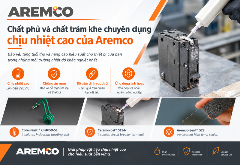 Chất phủ và chất trám khe chuyên dụng chịu nhiệt cao của Aremco