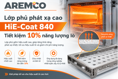 Lớp phủ phát xạ cao HiE-Coat 840- Tiết kiệm 10% năng lượng lò