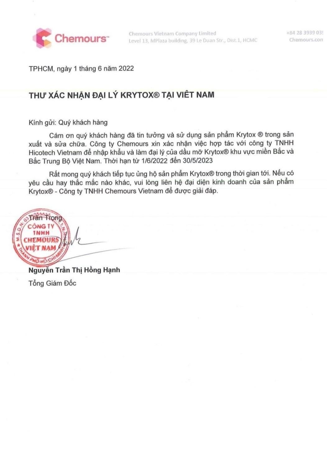 Ví dụ Kluber Summit PGI 100